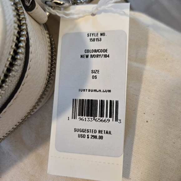 Tory Burch Mini Miller White Ivory Crossbody Bag - New - Picture 8 of 11